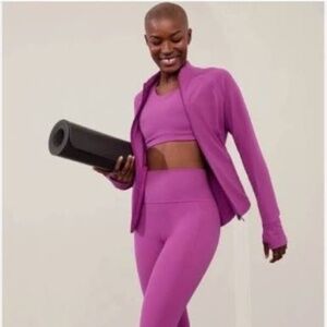 ATHLETA SALUTATION JACKET, SIZE SMALL (S), PURPLE